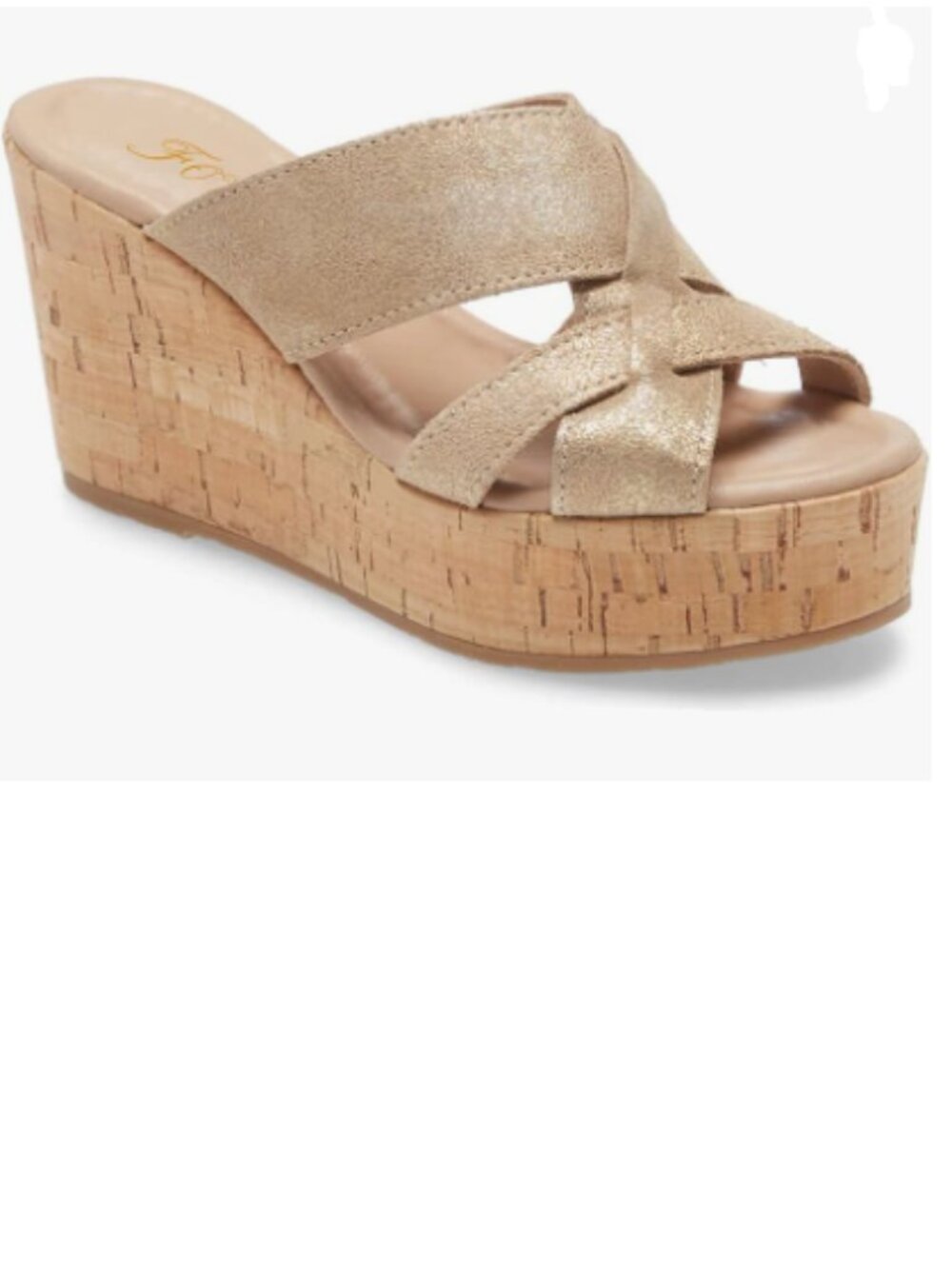 Metallic Gold Cork Wedges